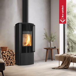 Piec wolnostojący stalowy KOZA AB ENYO R 5,5 kW Ø 100/150